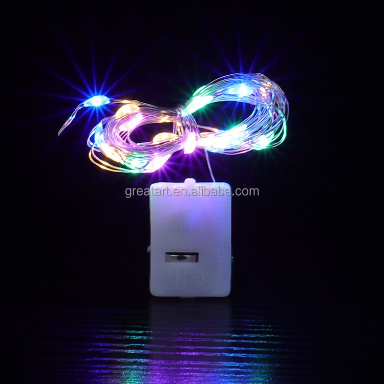 High Quality 1M 10 LED Copper Light String Christmas Battery Operated Warm White Decorative Lighting for Outdoor Parties Gardens