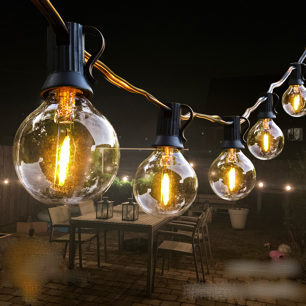 9M 15M 22M Festoon LED String Light G40 Shatterproof Globe Bulb Patio Light Outdoor Garland Light For Garden Wedding Decoration