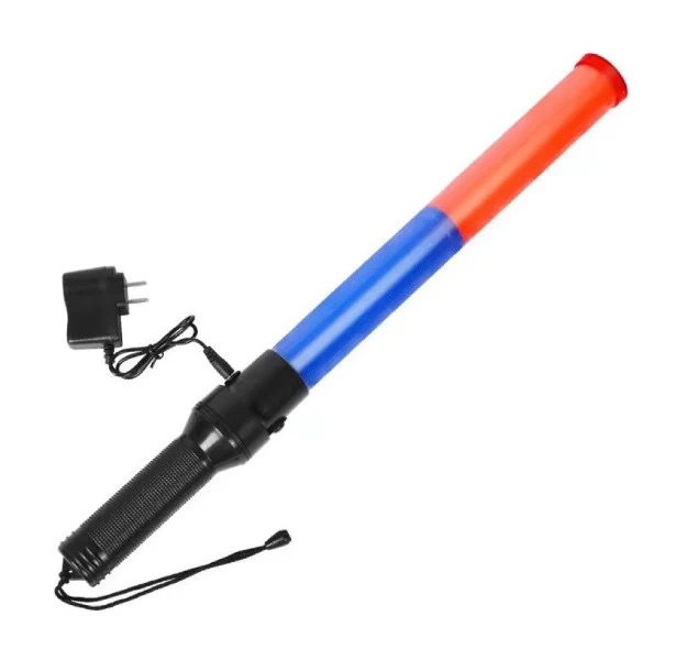 Road Safety Flashing Light Stick 54cm Rechargeable LED Traffic Warning Baton