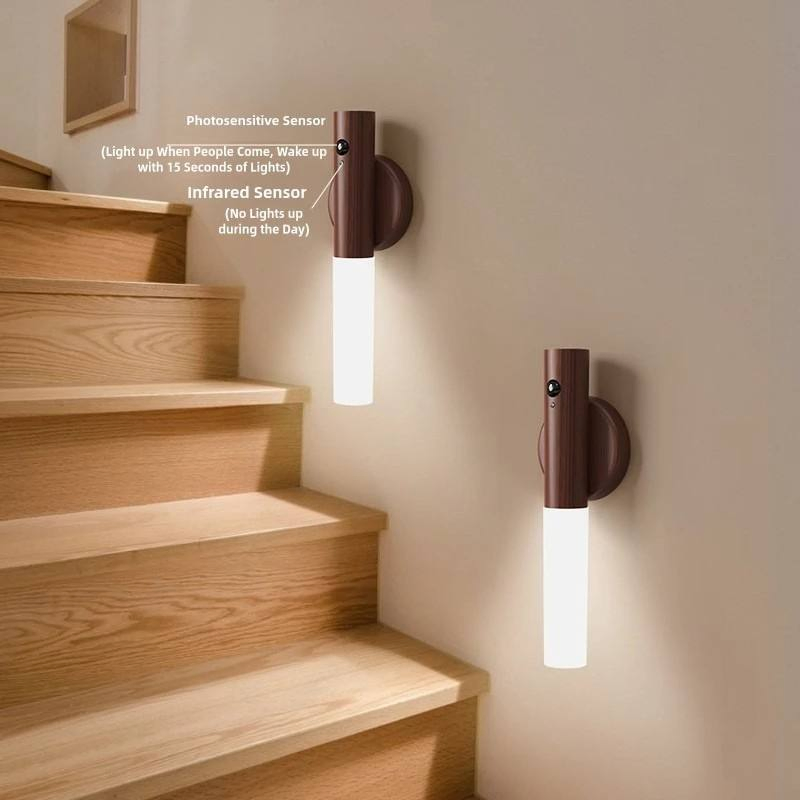 Motion Sensor Night Light Magnetic Wireless Smart LED Rechargeable Portable Wall-Mounted for Indoor Stairways Bedrooms Hallways