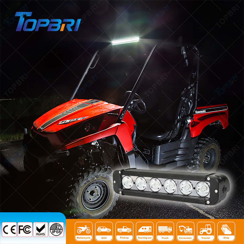 Single Row CREE 60W Truck Bumper Roof Tractor LED Light Bar