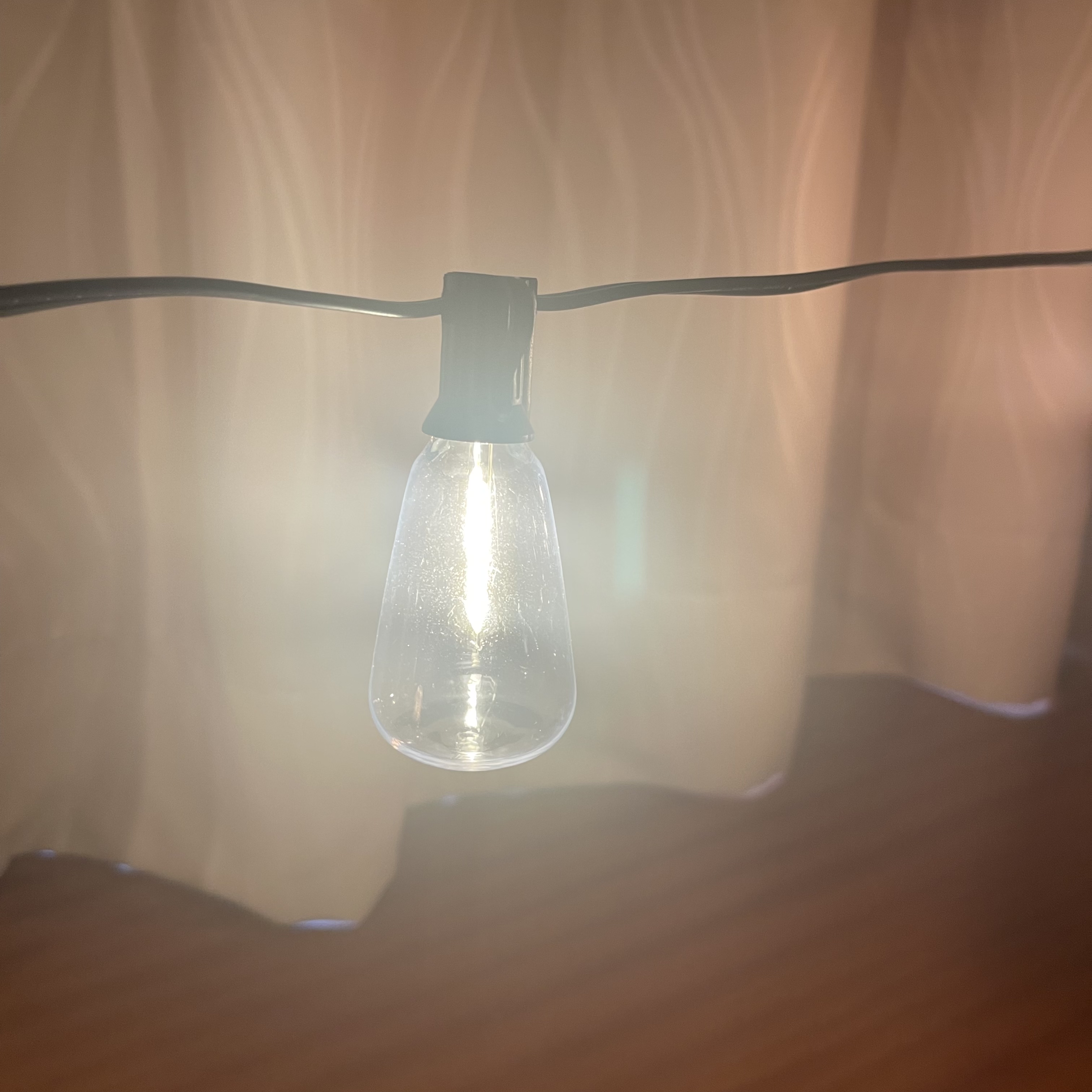 5.77M 10LED Solar Patio String Light Outdoor ST38 Vintage Edison Bulb Garden Hanging Lamp Shatterproof Fairy Lighting for Yard