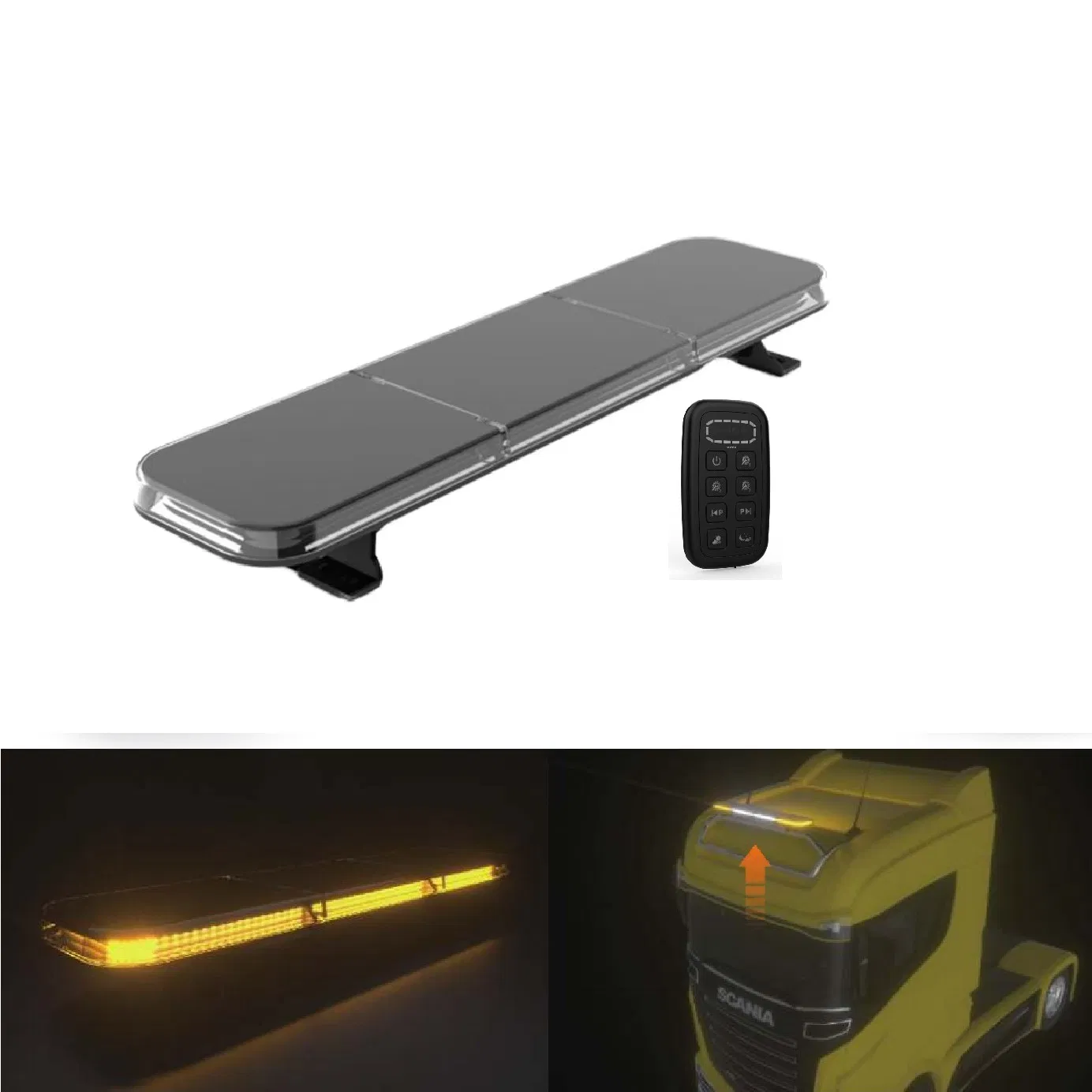 RoHS R65 0.9m Safety Signal LED Warning Lightbar with Wireless Controller for Offroad Fire Truck
