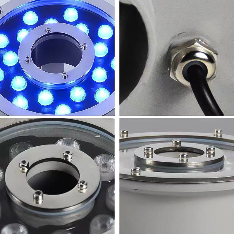 LED Fountain &amp; Gushing Spring Light, Waterproof Colorful Underwater Spotlight, Landscape Submersible Lamp for Pool, Fish Pond
