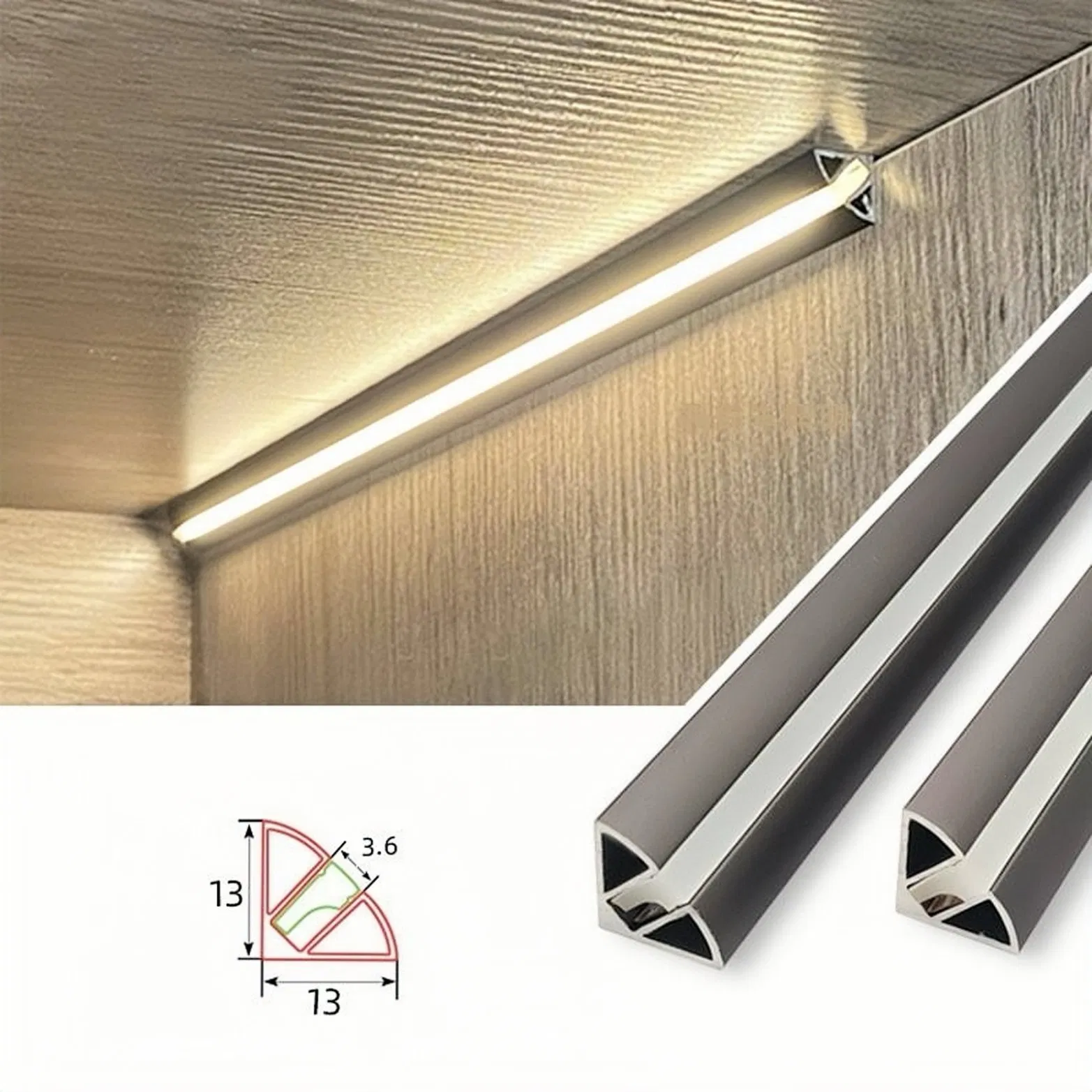 Energy-Efficient 12V LED Triangle Light Bar for Cabinets
