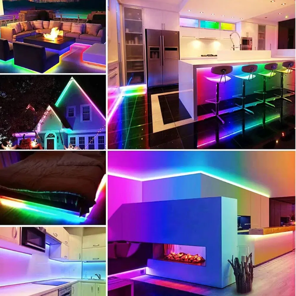 Silicon Neon Flexible Strip Music Sync Voice Control Addressable RGB LED Strip Rgbic Smart WiFi Opulent LED Christmas Light