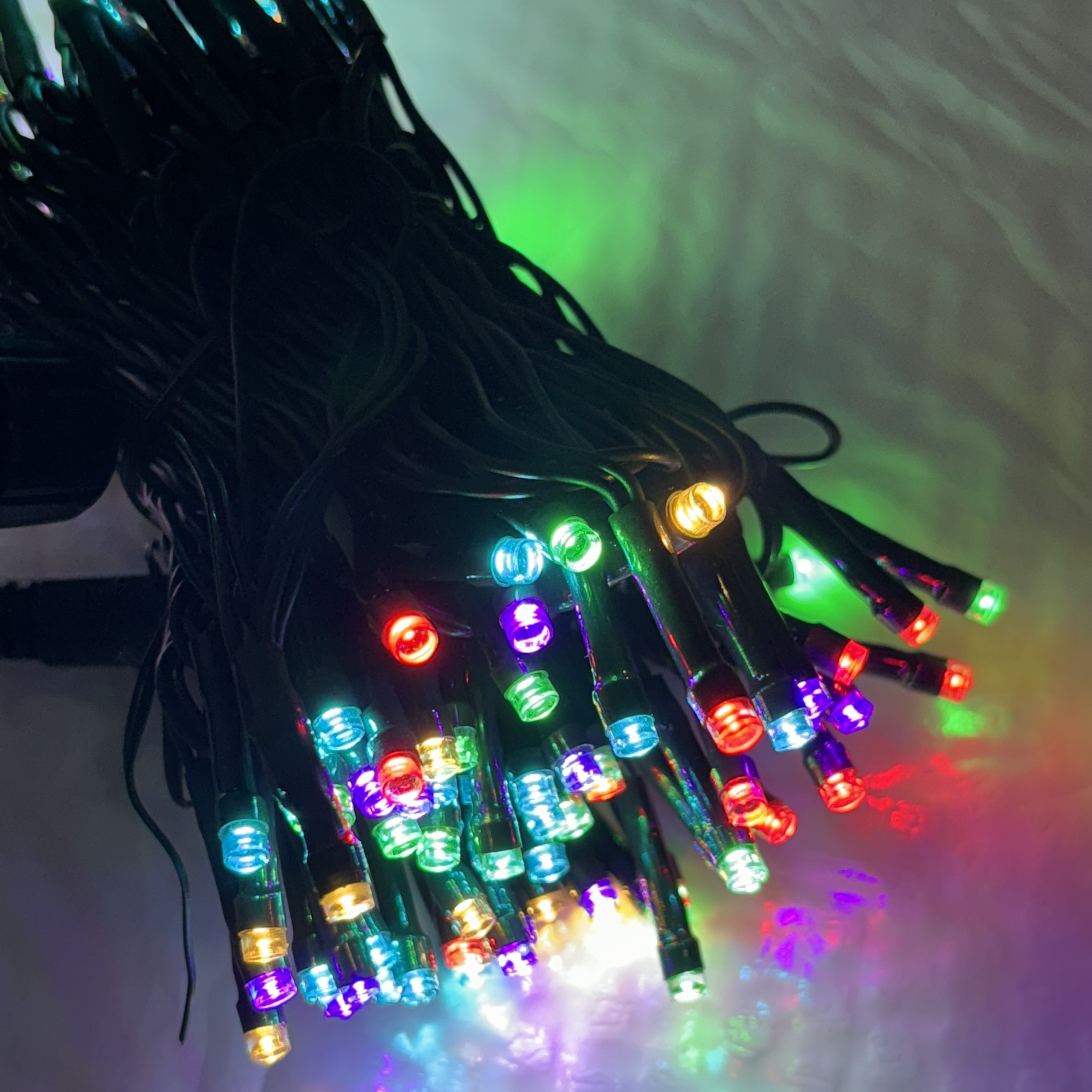 IP65 Rated 8cm 100LED 220V Waterproof Outdoor Christmas String Dimmable 2-Year Warranty Rubber Cable Glue Filled 50000 CRI80