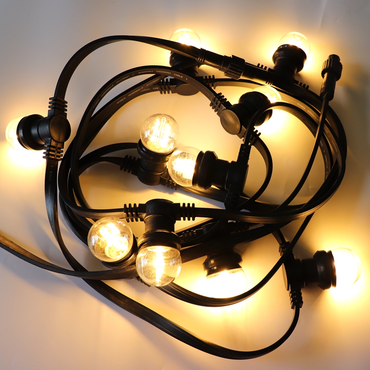 Outdoor Waterproof LED IP65 Festoon String Light Christmas Building Street Decoration Cable Hanging Festive Holiday Lighting