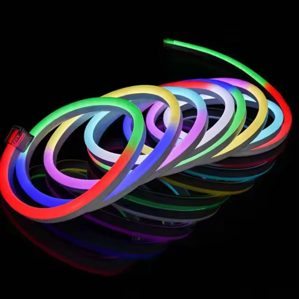 Silicon Neon Flexible Strip Music Sync Voice Control Addressable RGB LED Strip Rgbic Smart WiFi Opulent LED Christmas Light