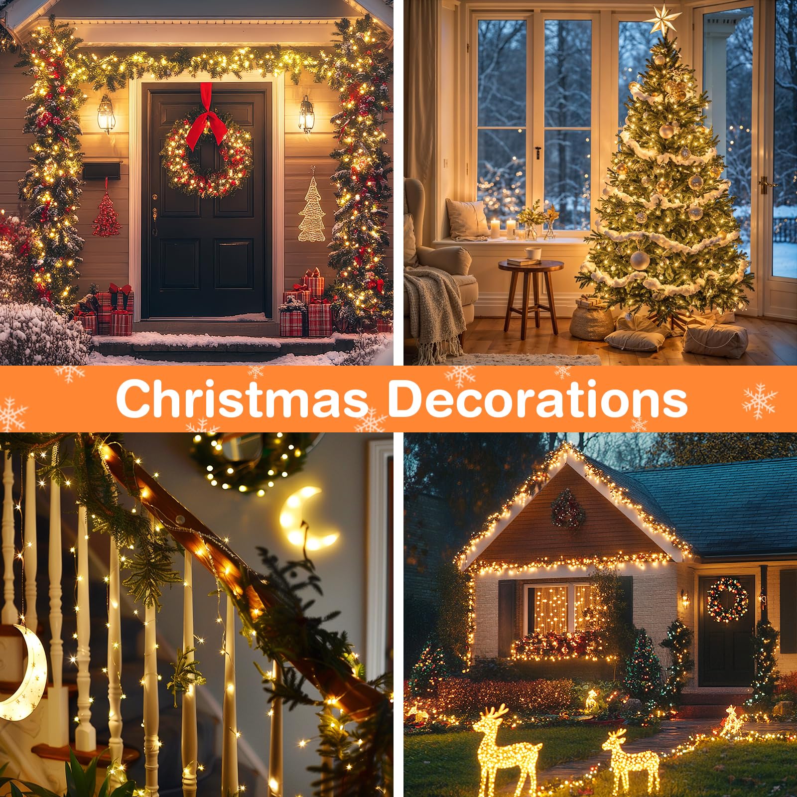 Warm White LED Fairy String Lights, Plug-in Clear Wire Twinkle Lights for Christmas Tree Patio Garden Wedding Decor (Wholesale)