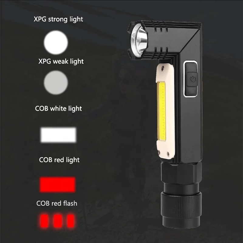 USB Rechargeable COB Magnetic LED Headlight with Pen Clip Work Light Headlights Flashlight