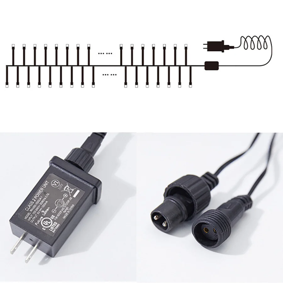 LED Meteor Shower Lights, 120 LEDs Per Drop IP65 Waterproof Outdoor Connectable String Lights for Christmas Wedding Garden Decor
