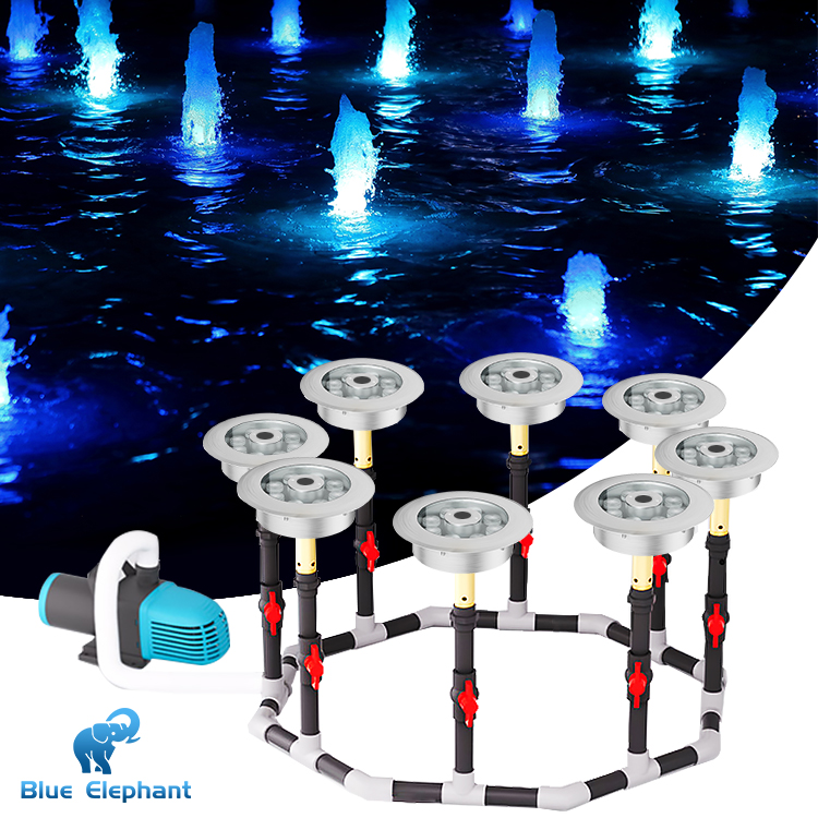 Big Colorful Music Dancing Garden Water Fountain Music Dance LED Fountains Lights with Pump