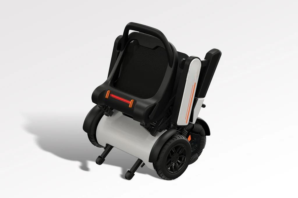 Latest Intelligent Aluminum Omni-Directional Wheel Power Assistance Lightweight Electric Travel Folding Wheelchair
