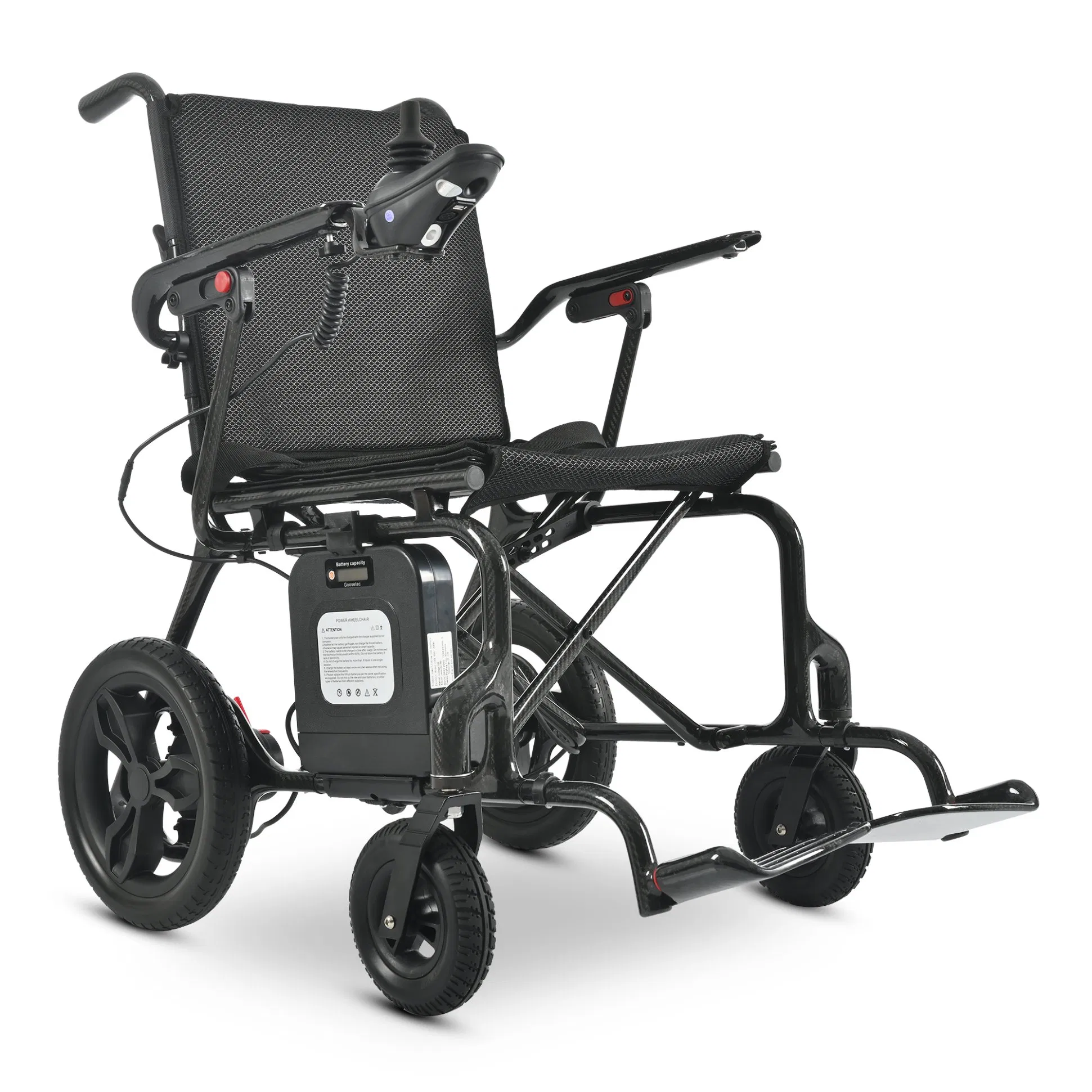 2024 Hot Sales Luxury Travel Power Foldable Lightweight Lithium Battery Carbon Wheelchair