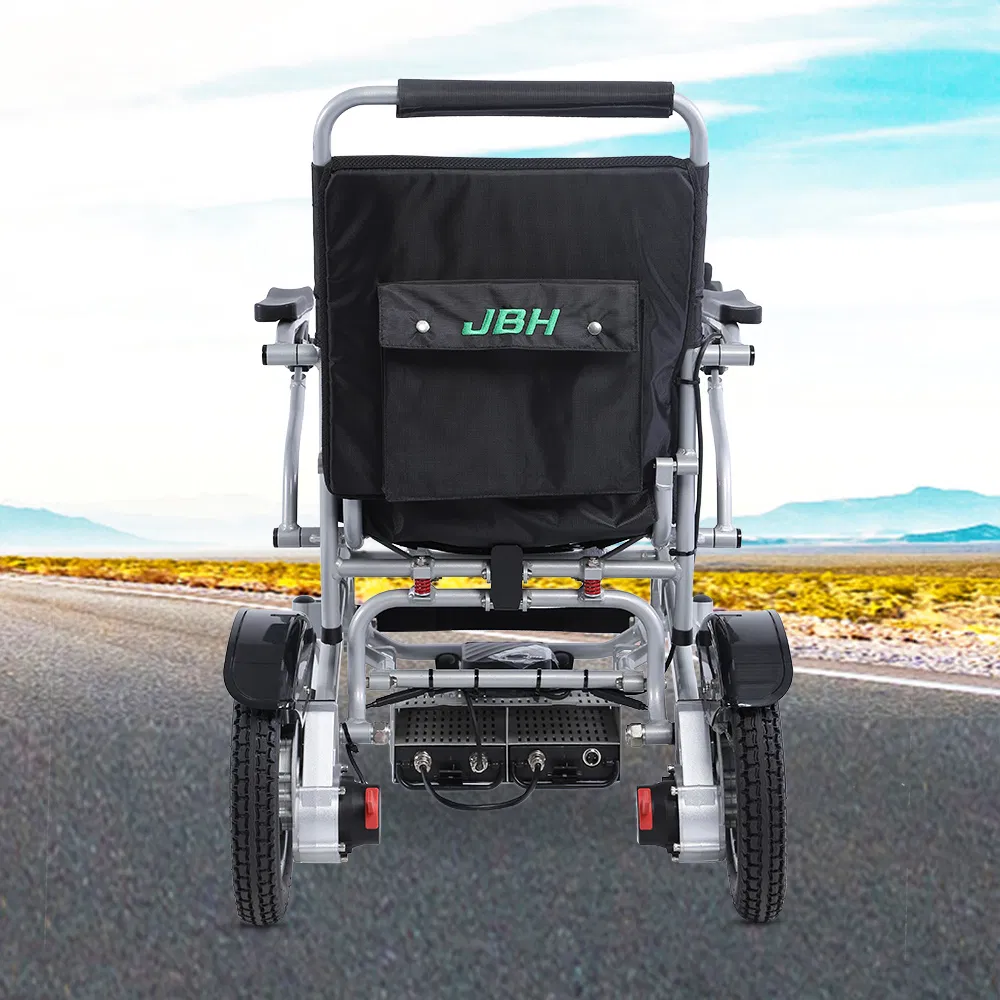 Foldable Lightweight Li-on Battery Power Mobility Scooters Easy Travel Electric Wheelchair Multi Terrain Scooter for Adults with Child Seat (Pasific Blue)