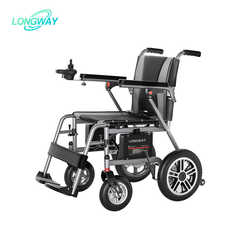 Lightweight Portable Luxury Intelligent Automatic Electric Wheelchair Lithium Battery Powered for Disabled or Elderly