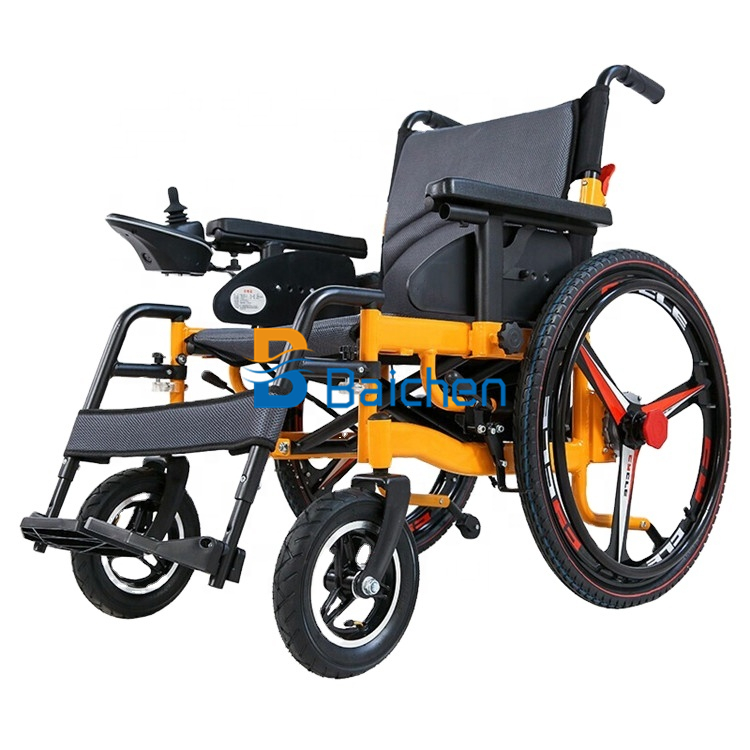 Cheap Price 24V 12Ah Battery Folding Electric Automatic Wheel Chair Wheelchair