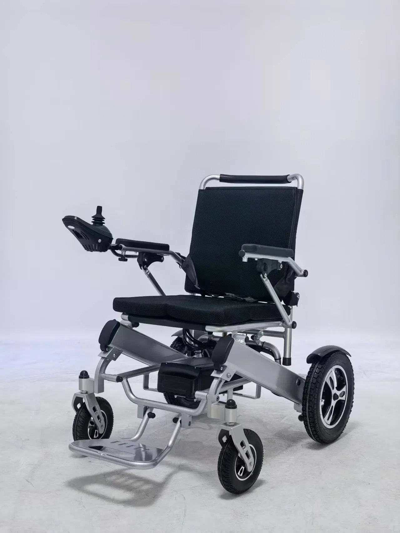 One Click Folding Electric Wheelchair Ultra Lightweight Power Chair for Senior Travel