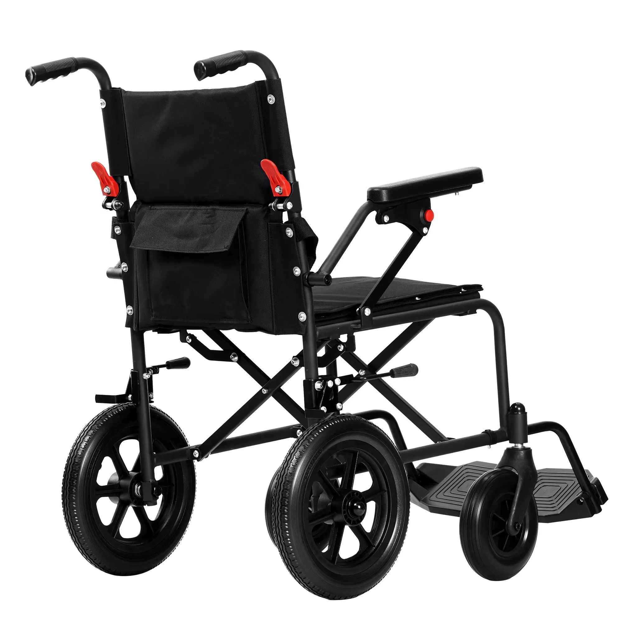 High Quality Portable Aluminum Alloy Electric Wheel Chair Lightweight Travel Foldable Power Assist Wheelchair