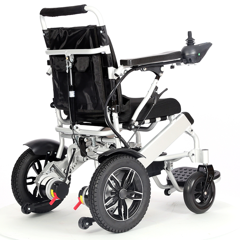Battery Operated Electric Wheelchair Folding Travel Handicap Disable Power Wheelchair with Reclining Back