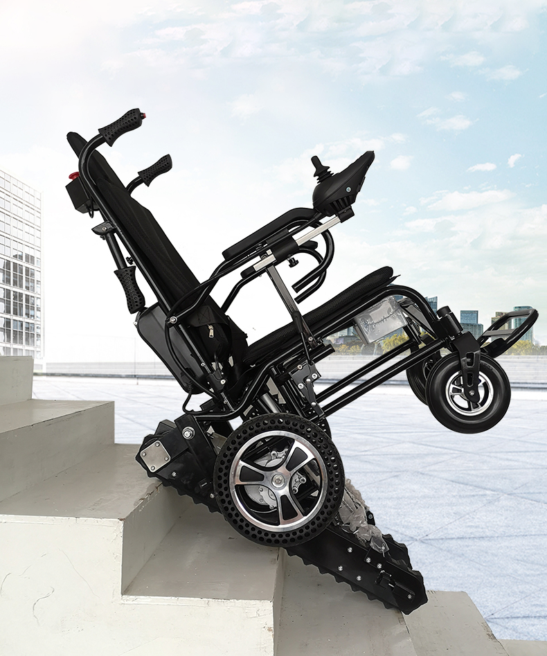 Lightweight Folding Electric Wheelchair For Adults Stair Lift Climbing &amp; Rehabilitation Therapy Supplies
