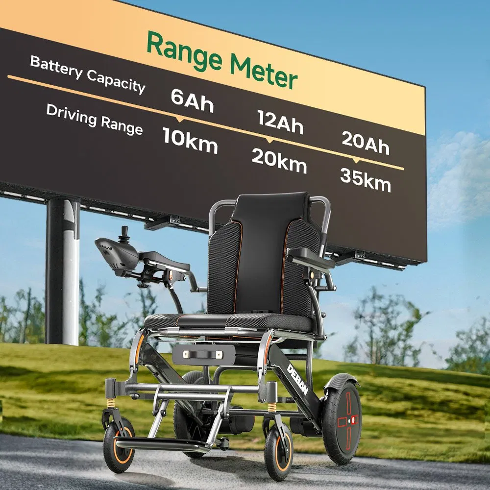 Cheap Travel Transfer Electric Chair Lightweight Foldable Aluminum Power Wheelchair for Elderly