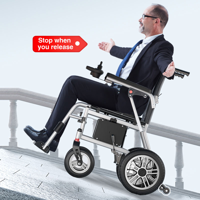 Lightweight Portable Luxury Intelligent Automatic Electric Wheelchair Lithium Battery Powered for Disabled or Elderly