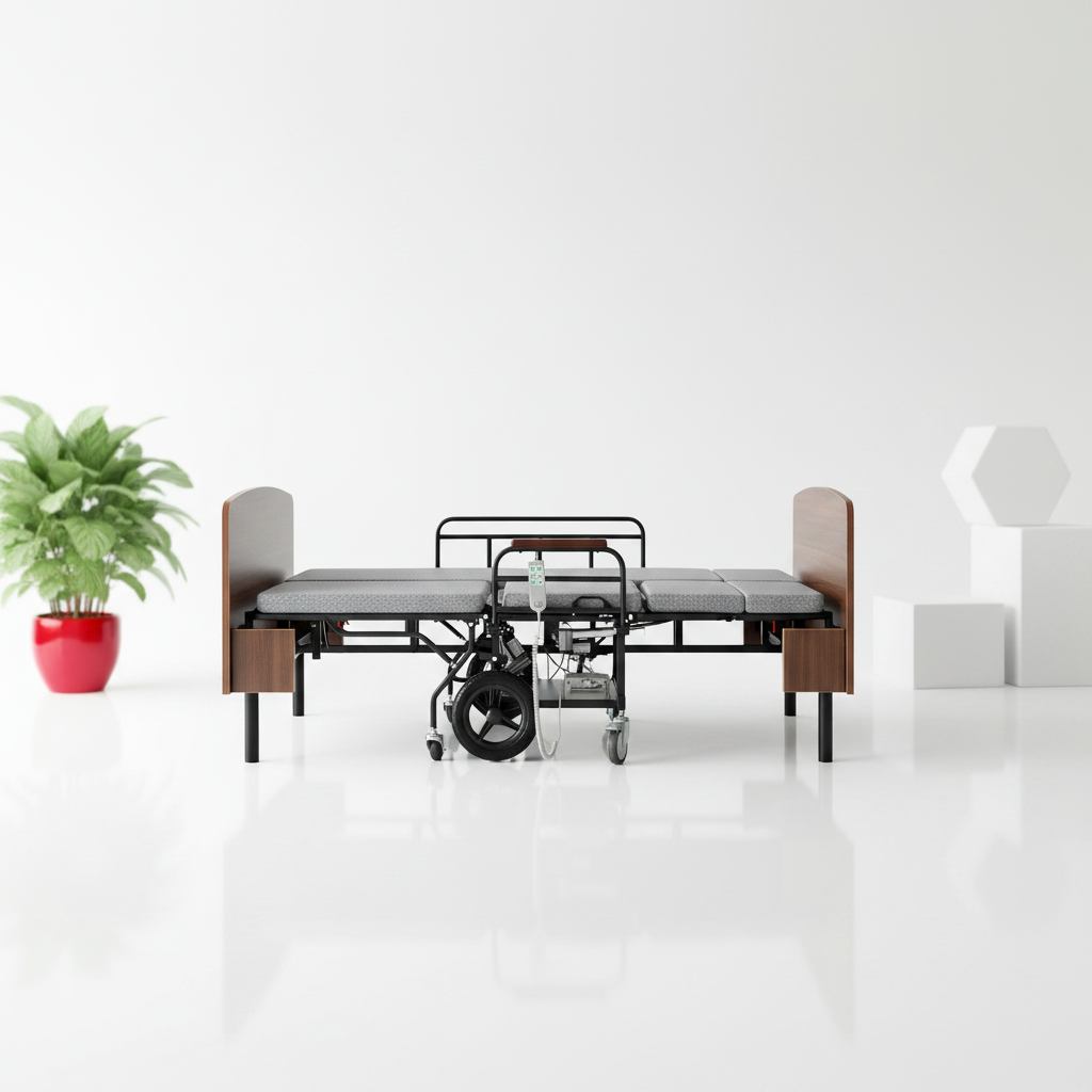 Hochey FH07 Electric Wheelchair Bed With German Okin Motor 24V Battery Adjustable Backrest &amp; Legs