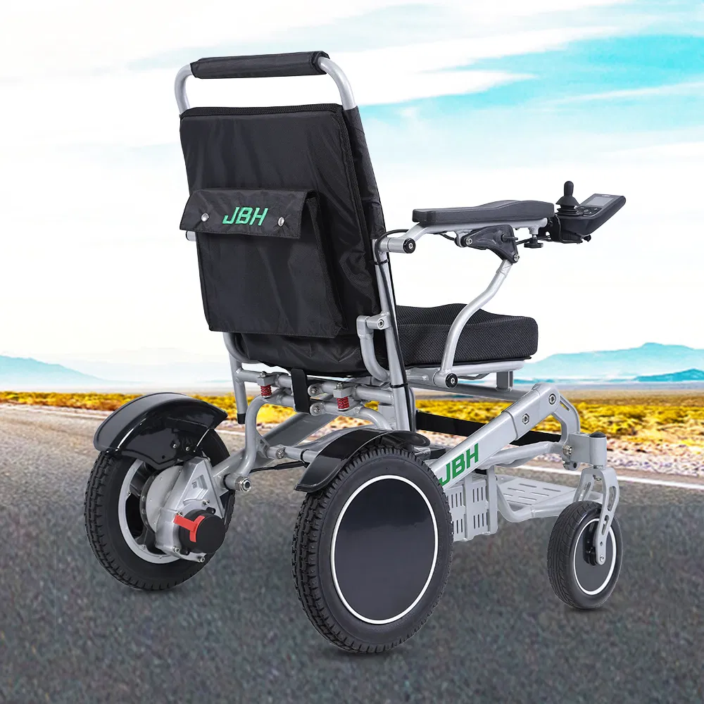 Foldable Lightweight Li-on Battery Power Mobility Scooters Easy Travel Electric Wheelchair Multi Terrain Scooter for Adults with Child Seat (Pasific Blue)