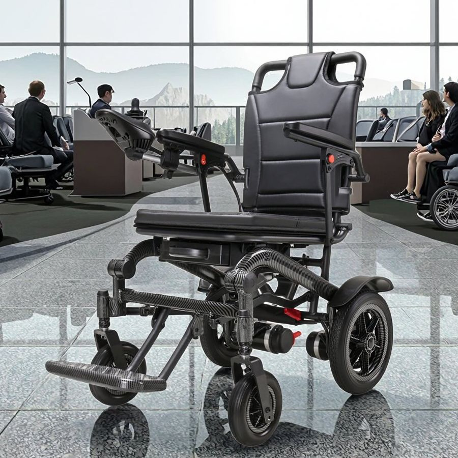China Wholesale Power Fold Lightweight Travel Wheelchair All Terrain Wheelchair