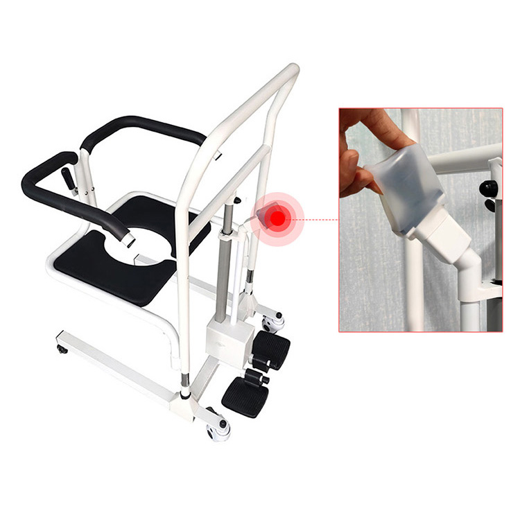 Senyang Wholesale Medical Portable Electric Hydraulic Toilet Wheelchair Move Elderly Patient Nursing Transfer Lift Commode Chair