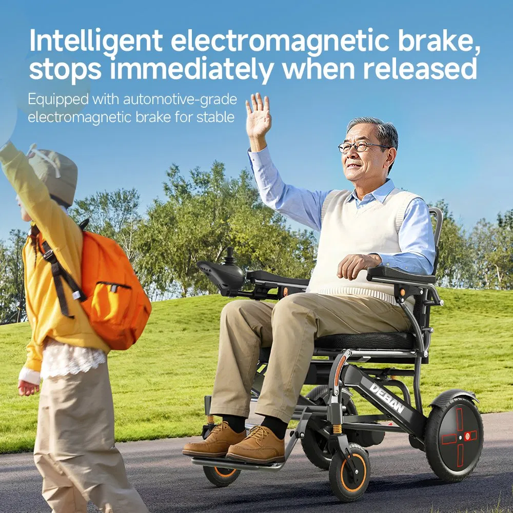 Cheap Travel Transfer Electric Chair Lightweight Foldable Aluminum Power Wheelchair for Elderly
