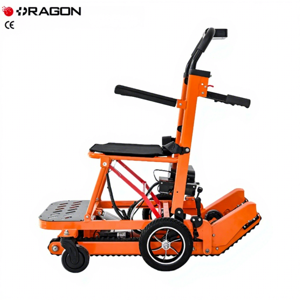 Factory Customized Lightweight Folding Electric Stair Climber Wheelchair Automatic Seat Adjustment CE Certified 1 Year Warranty