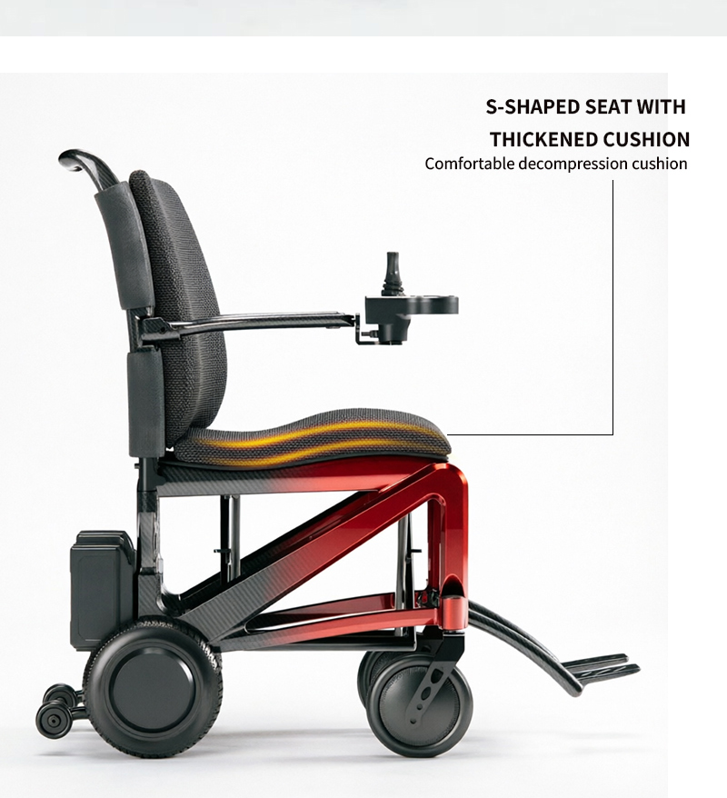 Portable Folding Carbon Fiber Power Wheelchair Lightweight Travel