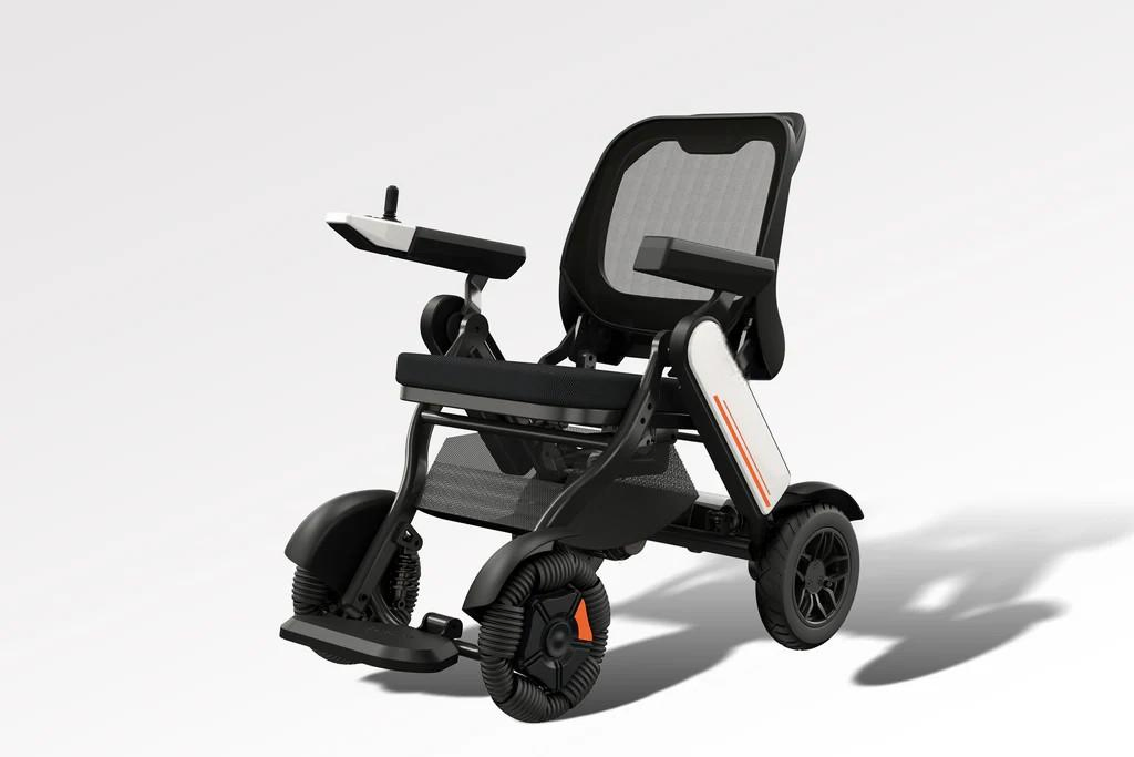 Latest Intelligent Aluminum Omni-Directional Wheel Power Assistance Lightweight Electric Travel Folding Wheelchair