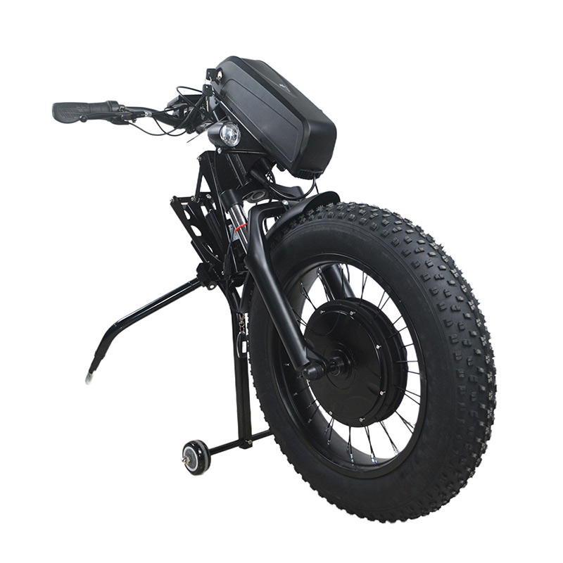 Electric Handbike Lightweight Foldable Wheelchair 1200W 48V Power Assist Front Drive Kit Stainless Steel Portable 35-50km/h