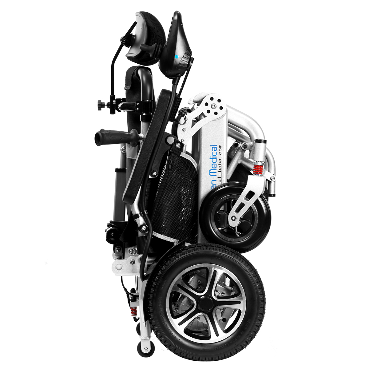 Fully Automatic High Backrest Power Reclining Wheelchair Folding Luxury Remote Control Electric Wheelchair for Adults