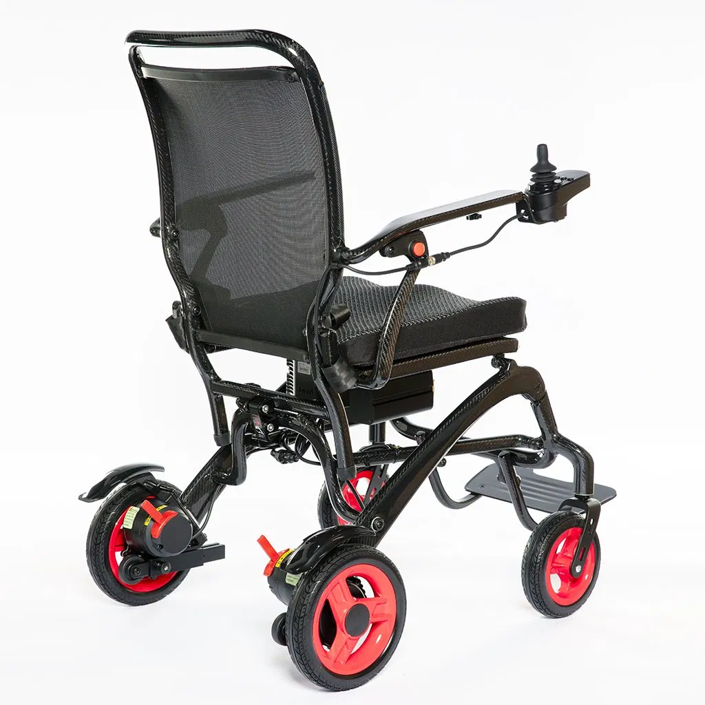 Lightweight Carbon Fiber Folding Electric Wheelchair Power Wheelchair for Airplane Travel