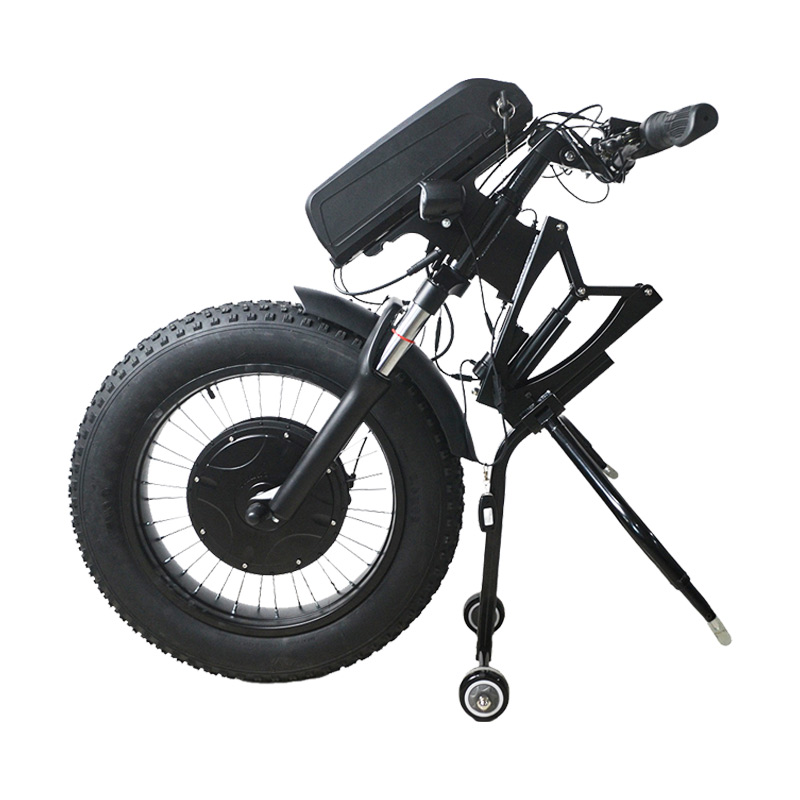 Electric Handbike Lightweight Foldable Wheelchair 1200W 48V Power Assist Front Drive Kit Stainless Steel Portable 35-50km/h