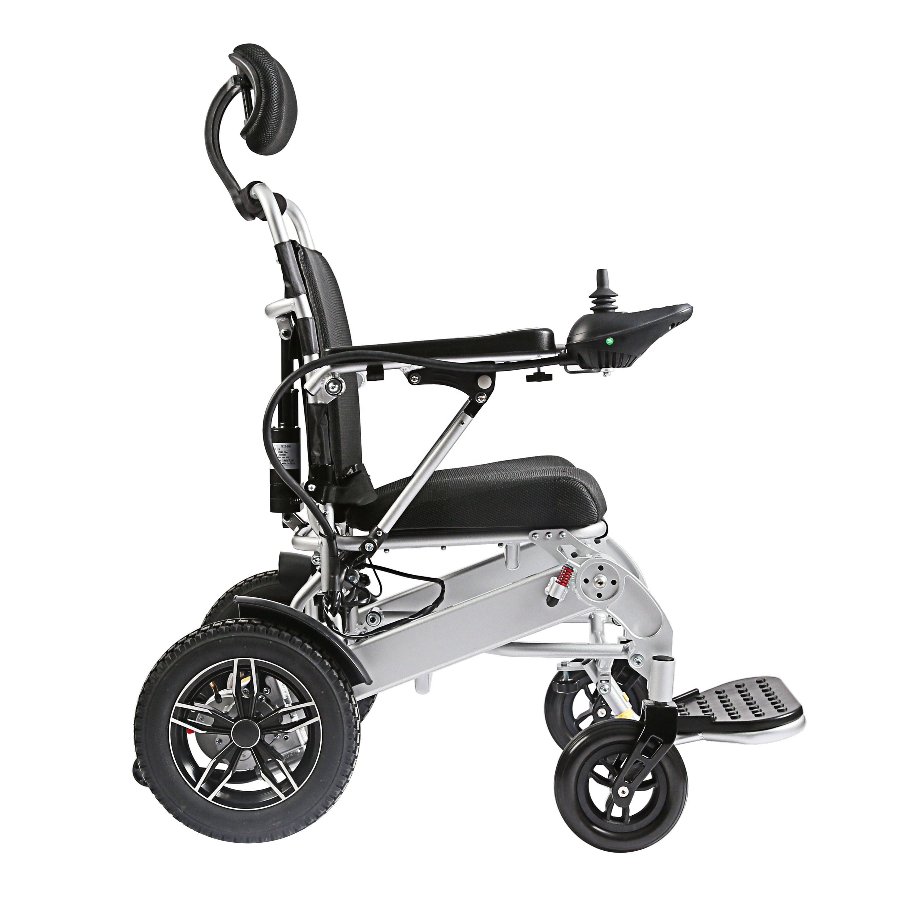 Lithium Battery One Key Folding Tilting Back Power Electric Wheelchair with Electromagnetic Brake