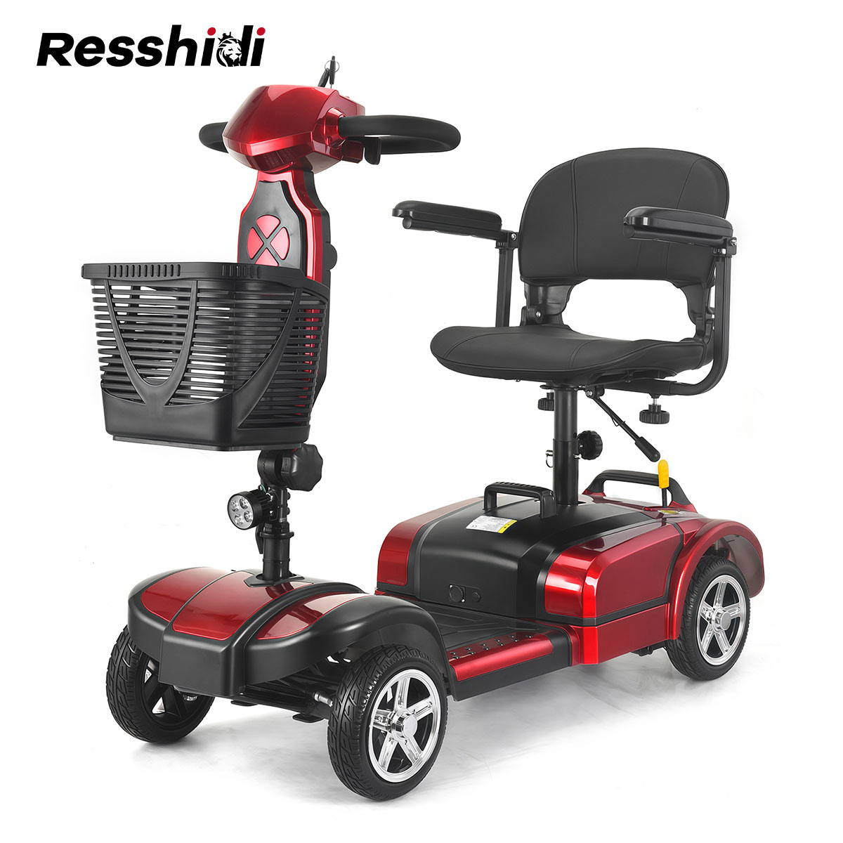 Wholesale Removable Battery Waterproof Four Wheel Electric Mobility Scooter With Quick Disassembly 180kg Load Capacity