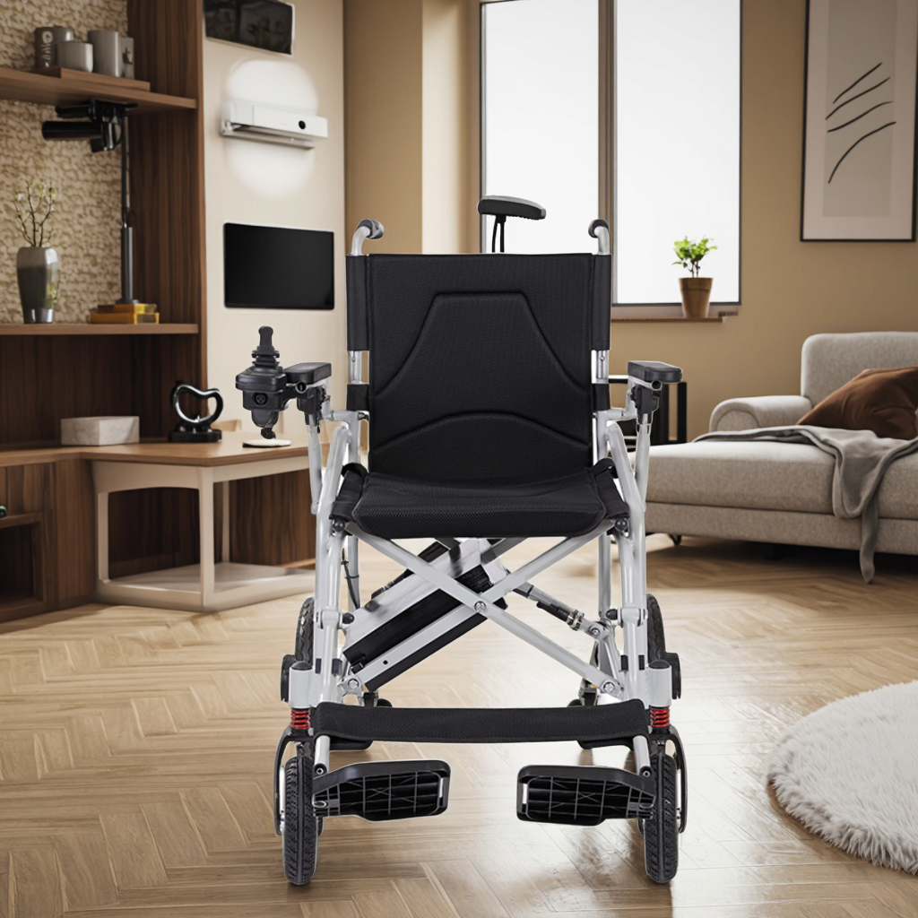 Wholesale Price 120kg Load Capacity Front Wheel Suspension Electric Wheelchair for Elderly