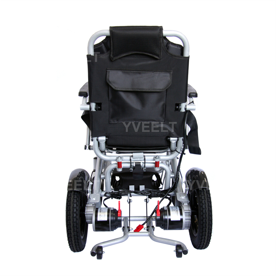 Cerebral Palsy Travel Portable Lightweight Folding Aluminum Electric Power Wheelchair with 24V Motor