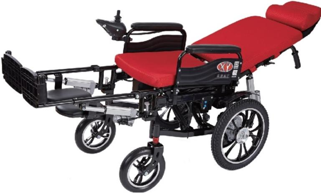 Brand New Cheap Foldable Portable Electric Wheelchair High Backrest Reclining Wheelchair for Seniors
