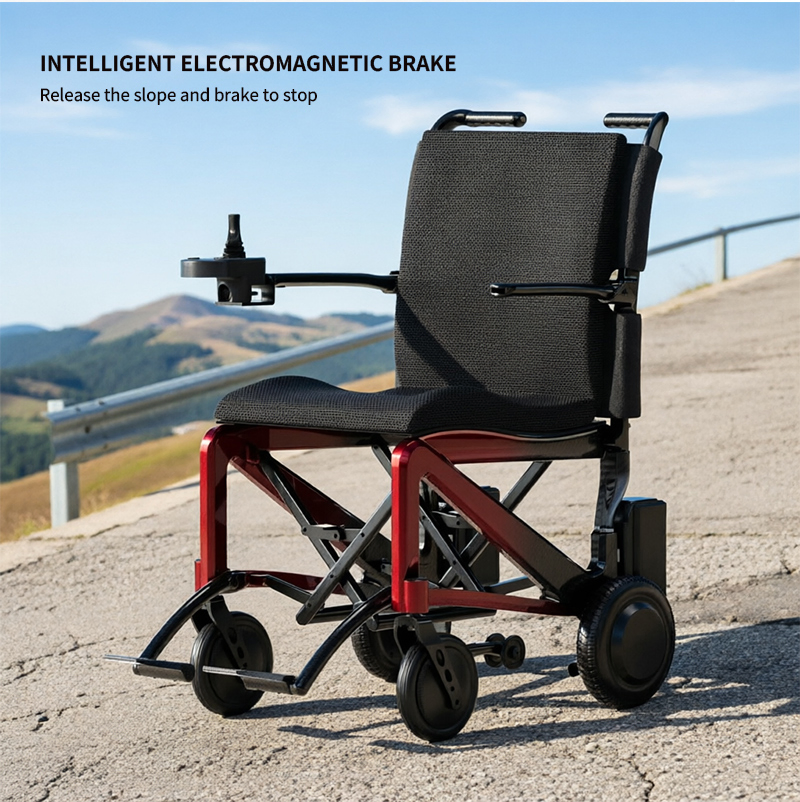 Portable Folding Carbon Fiber Power Wheelchair Lightweight Travel