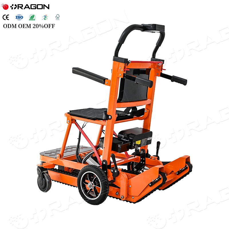 Factory Customized Lightweight Folding Electric Stair Climber Wheelchair Automatic Seat Adjustment CE Certified 1 Year Warranty