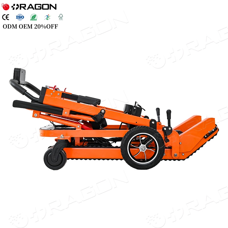 Factory Customized Lightweight Folding Electric Stair Climber Wheelchair Automatic Seat Adjustment CE Certified 1 Year Warranty
