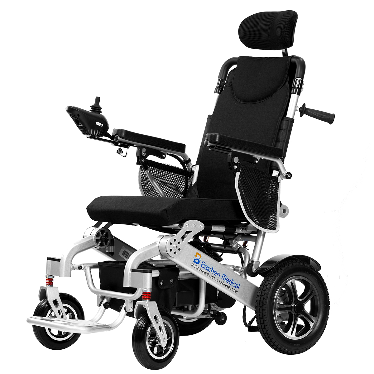 Fully Automatic High Backrest Power Reclining Wheelchair Folding Luxury Remote Control Electric Wheelchair for Adults