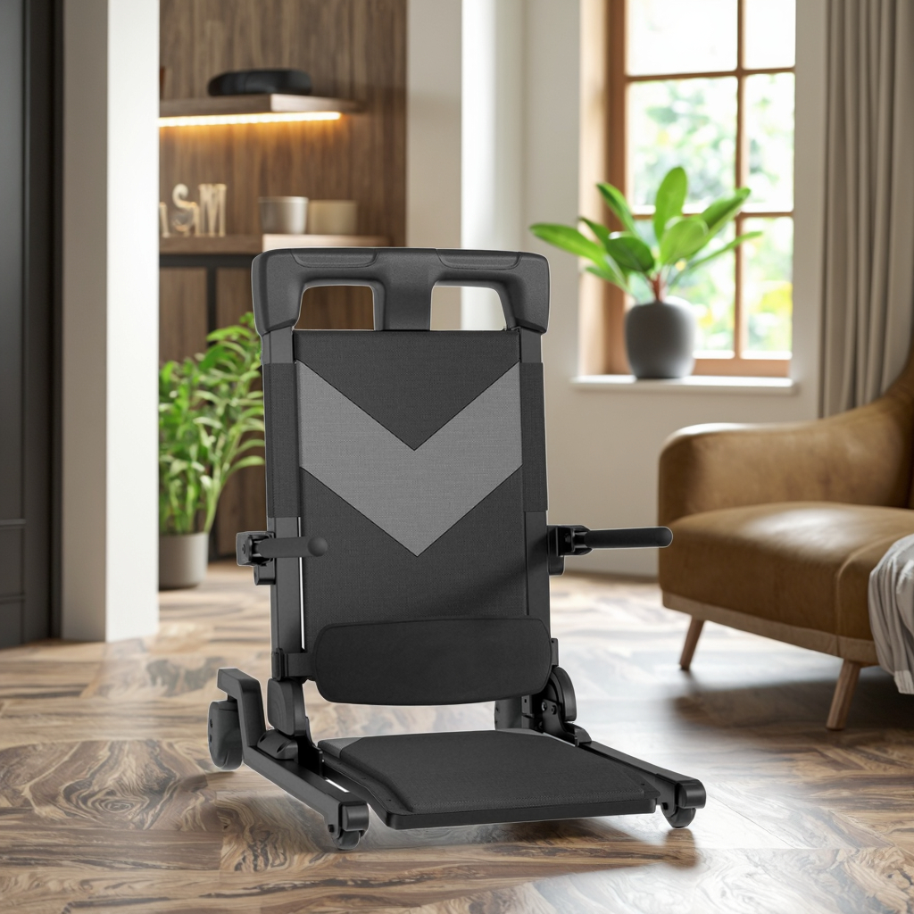 Upgrade New Folding Electric Patient Transfer Lift Chair With Sling Oxford Cloth Seat Lightweight For Seniors Elderly